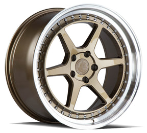 Aodhan DS09 18X9.5 5X114.3 +15 Offset Wheel - Bronze w/Machined Lip - Aodhan Aftermarket Wheel