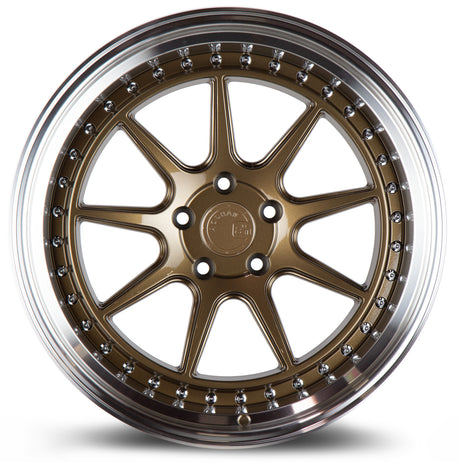 Aodhan DS-X 18X10.5 5X114.3 +15 Offset Wheel - Bronze w/Machined Lip