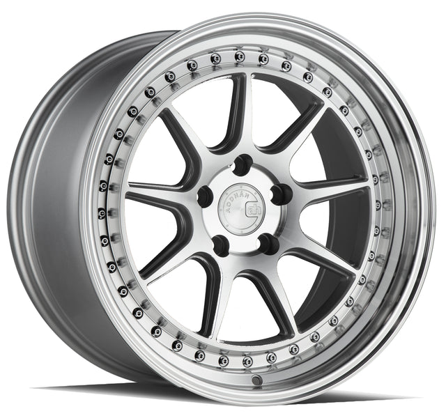 Aodhan DS-X 18X10.5 5X114.3 +15 Offset Wheel - Silver w/Machined Face