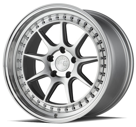 Aodhan DS-X 18X10.5 5X114.3 +22 Offset Wheel - Silver w/Machined Face