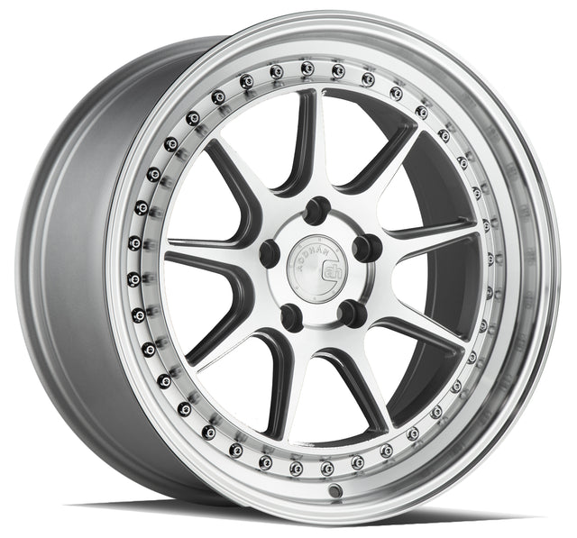 Aodhan DS-X 18X8.5 5X114.3 +35 Offset Wheel - Silver w/Machined Face
