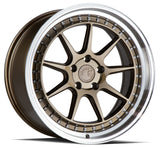 Aodhan DS-X 18X9.5 5X114.3 +15 Offset Wheel - Bronze w/Machined Lip