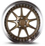 Aodhan DS-X 18X9.5 5X100 +35 Offset Wheel - Bronze w/Machined Lip