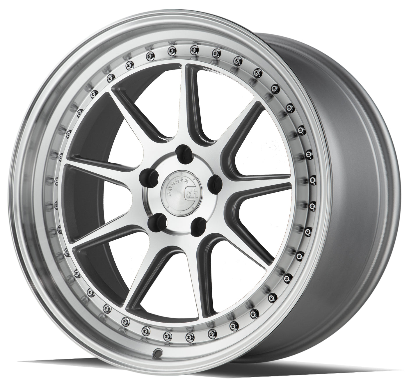 Aodhan DS-X 18X9.5 5X114.3 +22 Offset Wheel - Silver w/Machined Face