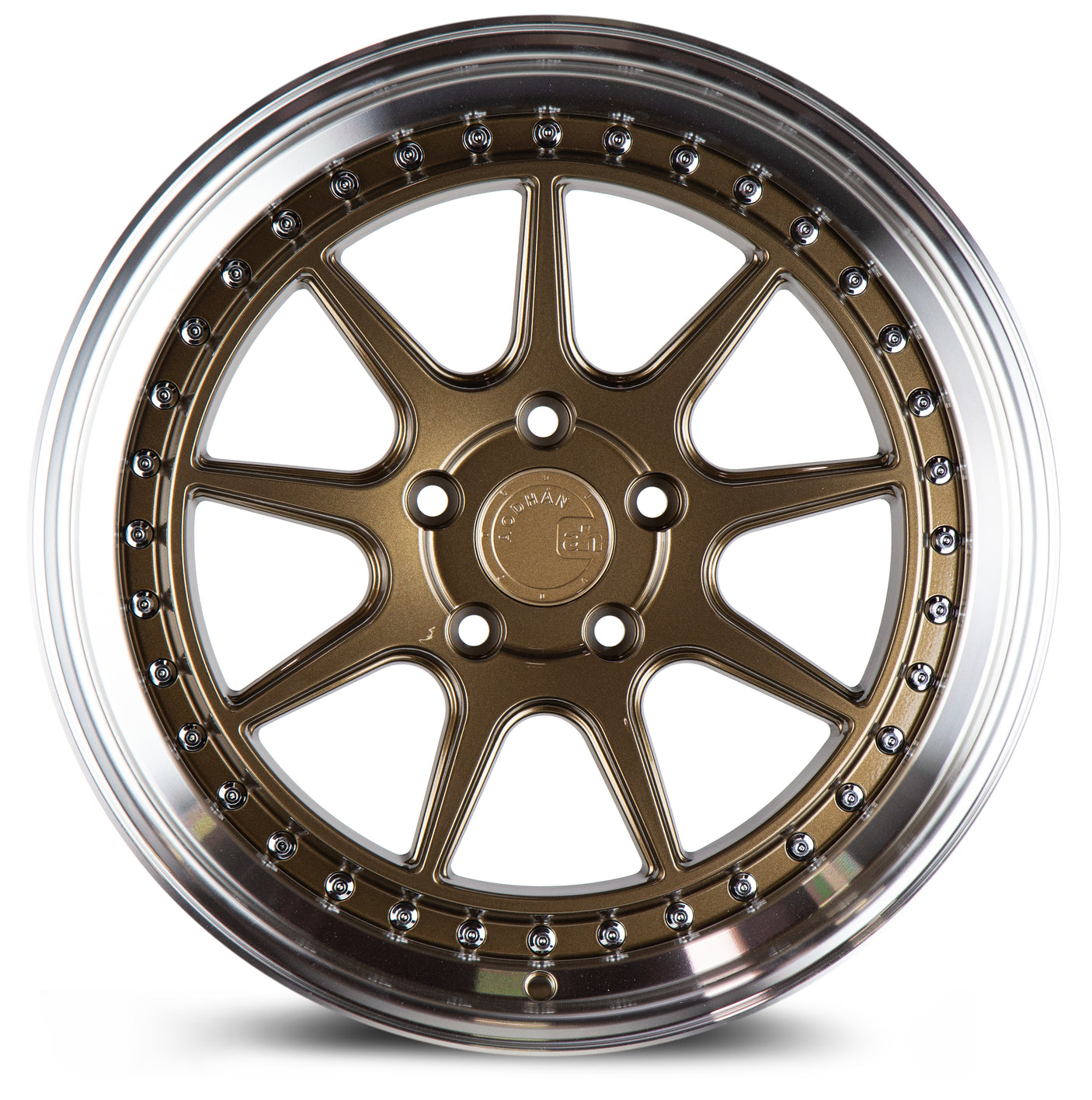 Aodhan DS-X 19X8.5 5X114.3 +35 Offset Wheel - Bronze w/Machined Lip