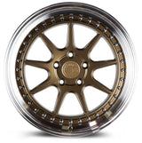 Aodhan DS-X 19X8.5 5X114.3 +35 Offset Wheel - Bronze w/Machined Lip
