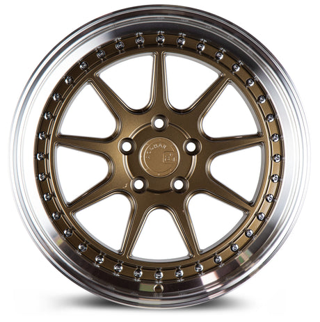 Aodhan DS-X 19X9.5 5X114.3 +30 Offset Wheel - Bronze w/Machined Lip