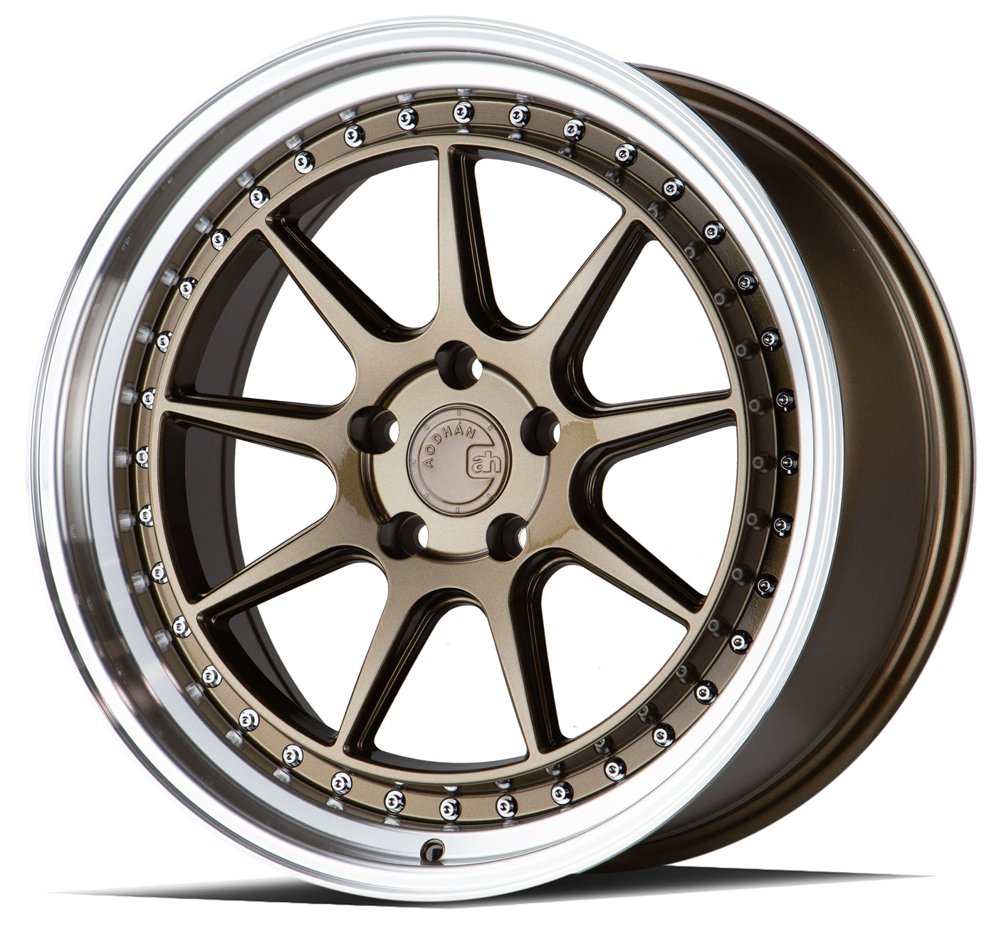 Aodhan DS-X 19X9.5 5X114.3 +30 Offset Wheel - Bronze w/Machined Lip