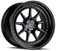 Aodhan DS-X 19X9.5 5X114.3 +22 Offset Wheel - Gloss Black W /Gold Rivets