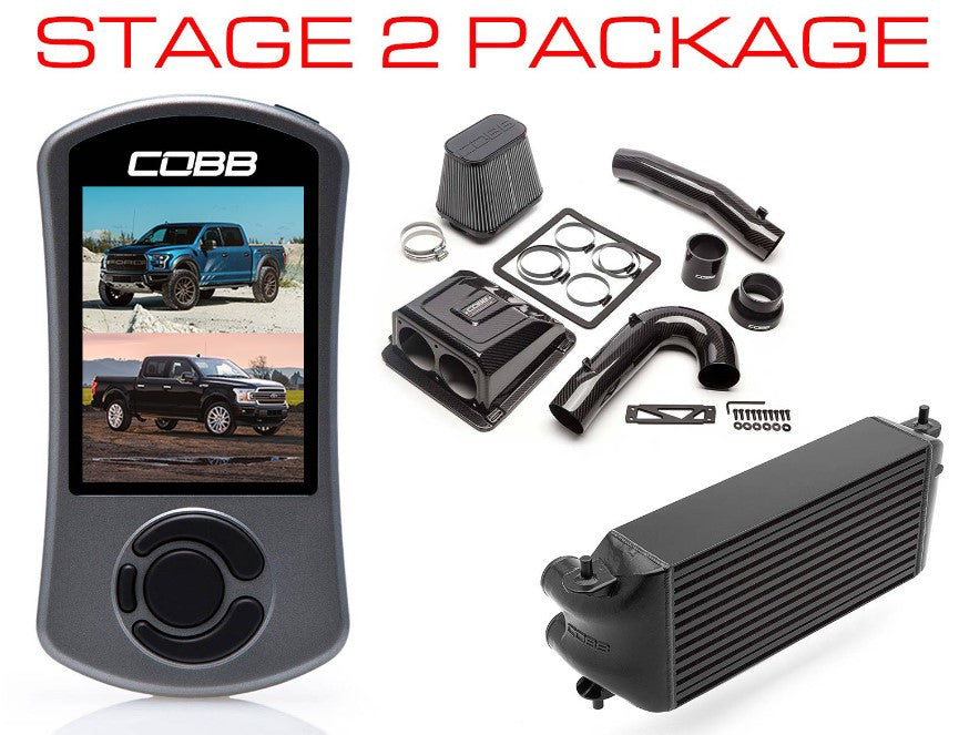 Cobb 17-20 Ford F-150 Ecoboost Raptor w/TCM Stg2+ CAN FF Power Pkg (OE Loc I/C) - Black