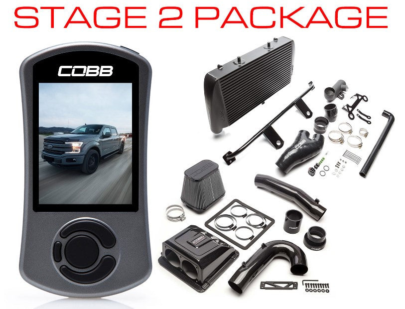 Cobb 17-19 Ford F-150 EcoBoost 3.5L Stage 2 Power Package w/TCM - Black