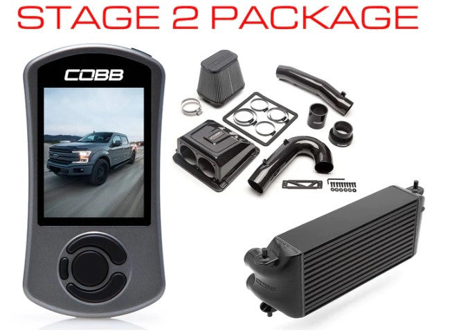 Cobb 17-19 Ford F-150 Ecoboost 3.5L w/TCM Stage 2 Power Package - Silver (Factory Loc. I/C)