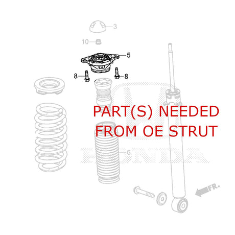 MSS0202-A Factory rear strut parts required