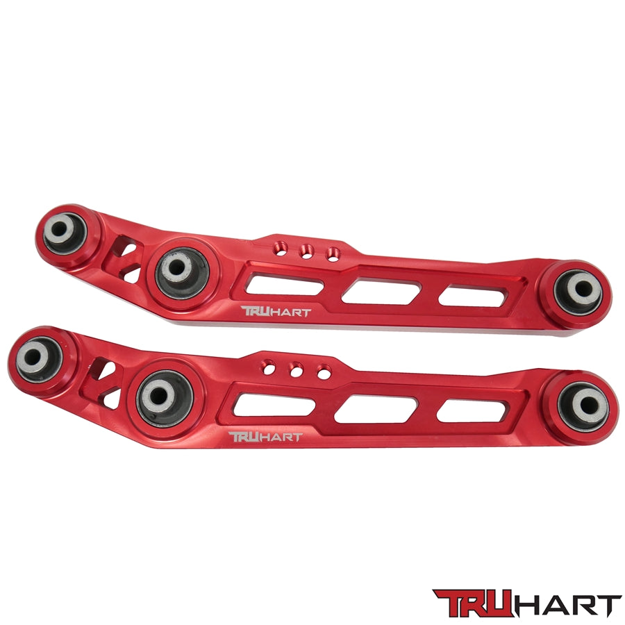 Rear Lower Control Arms Red For 90-01 Acura Integra 88-95 Honda Civic 88-91 Honda CRX TruHart