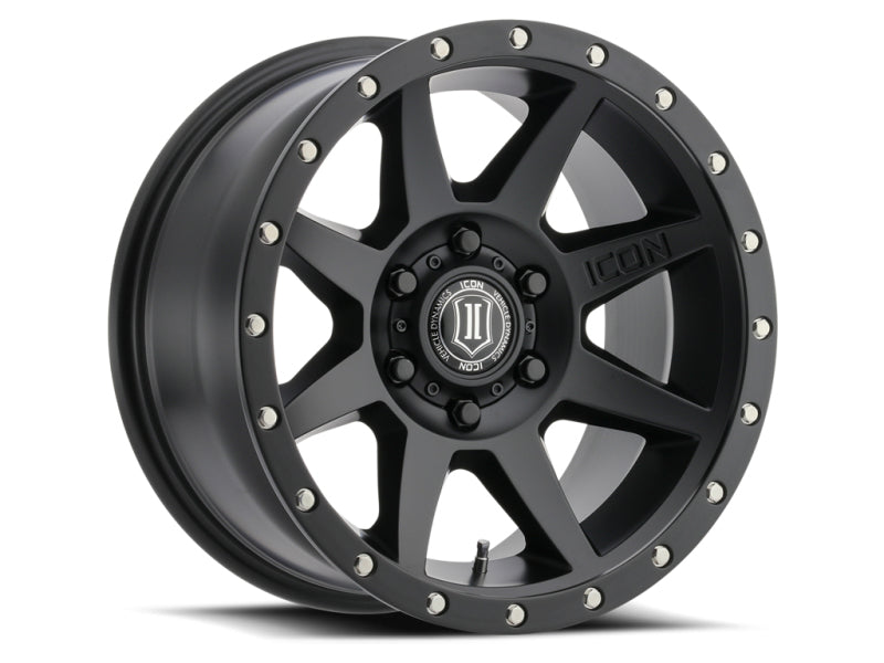 ICON Rebound 17x8.5 6x5.5 0mm Offset 4.75in BS 106.1mm Bore Satin Black Wheel