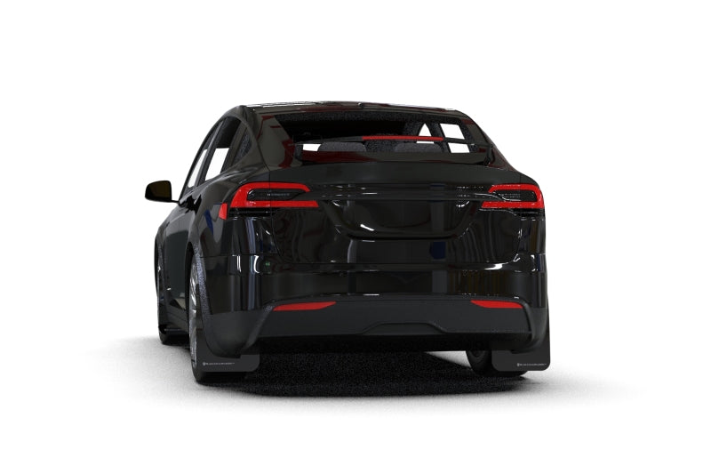 Rally Armor 22-24 Tesla Model X Black UR Mud Flap - Metallic Black Logo