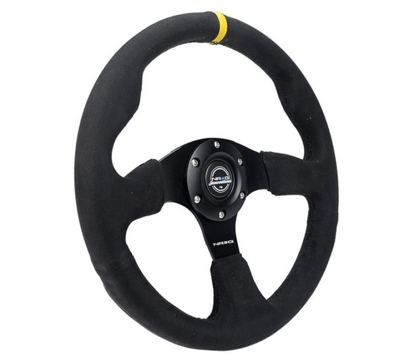 NRG Reinforced Steering Wheel (320mm) Alcantara Steering Wheel w/ Black Stitching