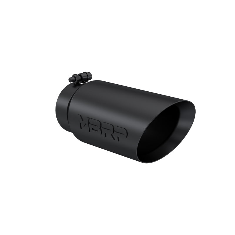 MBRP Universal Tip 5 O.D. Dual Wall Angled 4 inlet 12 length - Black Finish