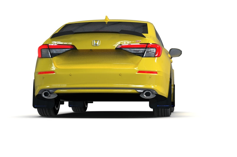 Rally Armor 22-25 Honda Civic/Civic Si/Sport Black UR Mud Flap w/White Logo