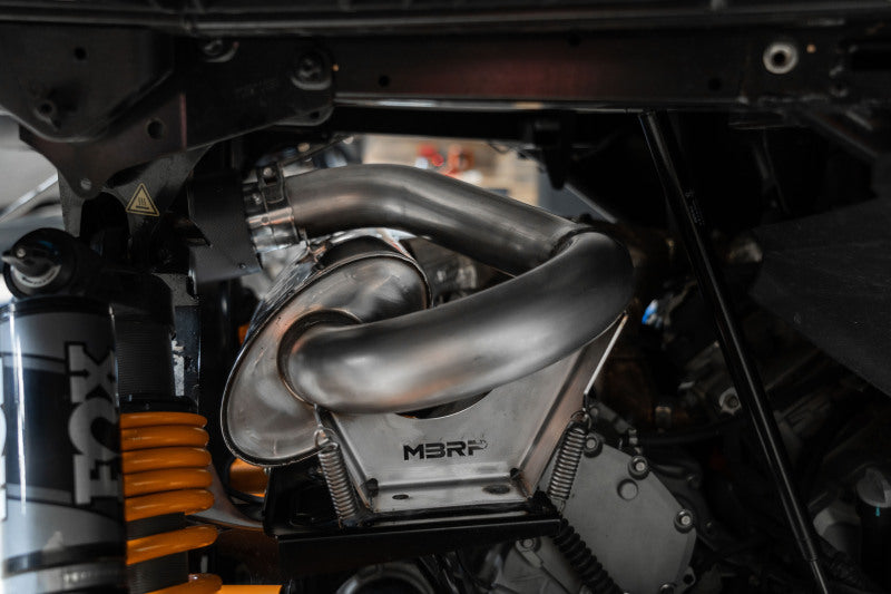 MBRP 21-22 Can-Am Commander 1000R Slip On Exhaust Center Exit - Performance Series