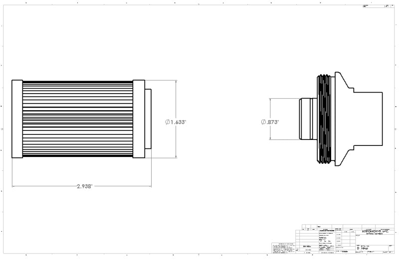 Aeromotive In-Line Filter - (AN-10) 100 Micron SS Element