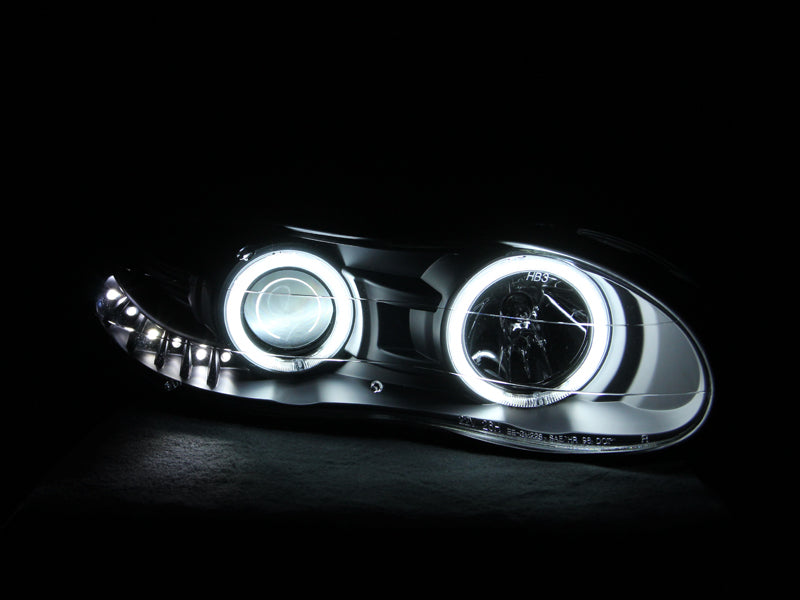 ANZO 1998-2002 Chevrolet Camaro Projector Headlights w/ Halo Black