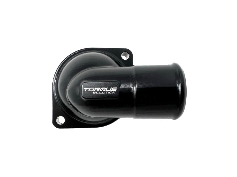 Torque Solution 02-14 Subaru WRX / 04-21 Subaru STI Billet Thermostat Housing - Black Anodized