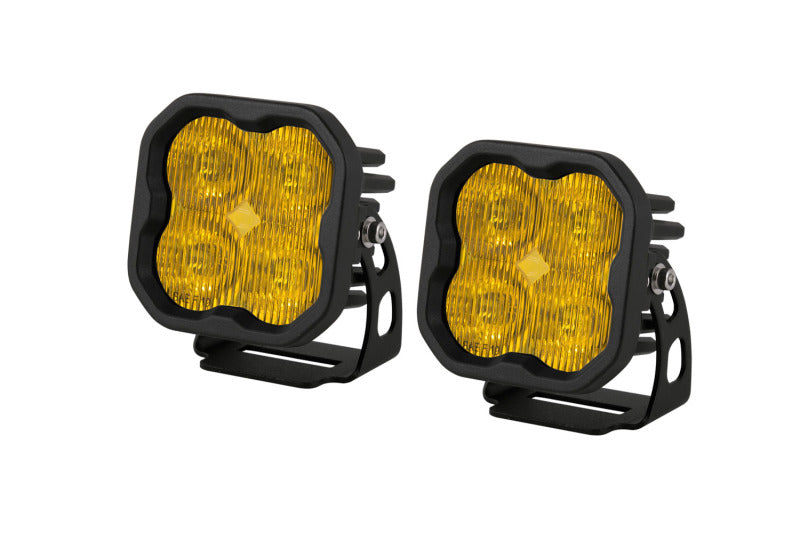 Diode Dynamics SS3 LED Pod Sport - Yellow SAE Fog Standard (Pair)