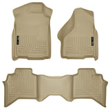 Husky Liners 03-08 Dodge Ram 1500/2500/3500 Quad Cab WeatherBeater Combo Tan Floor Liners