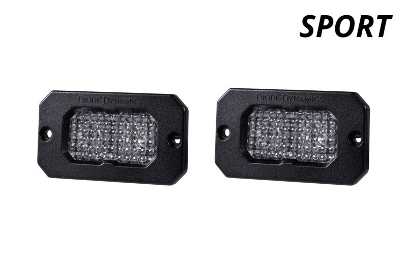 Diode Dynamics Stage Series 2 In LED Pod Sport - White Flood Flush RBL (Pair)