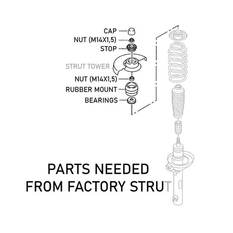 Volkswagen R32 (8N) 2003-2004 Godspeed Mono-SS coilover kit