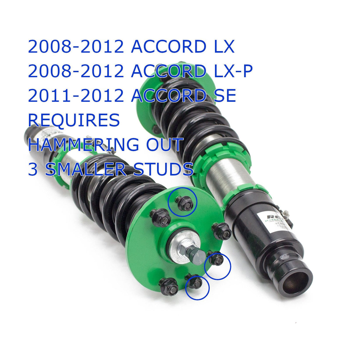 Rev9 Hyper-Street II Coilovers for Honda Accord 08-12 (CP2) - product view 6
