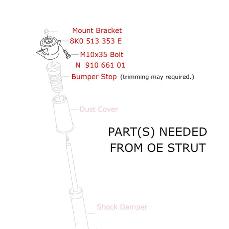 Rev9 Hyper-Street II Coilovers for Audi A5 (8T3) 08-16 / S5 - product view 8